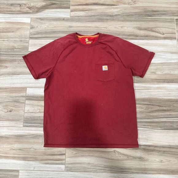 Carhartt Other - Carhartt Men's Red and Burgundy T-shirt